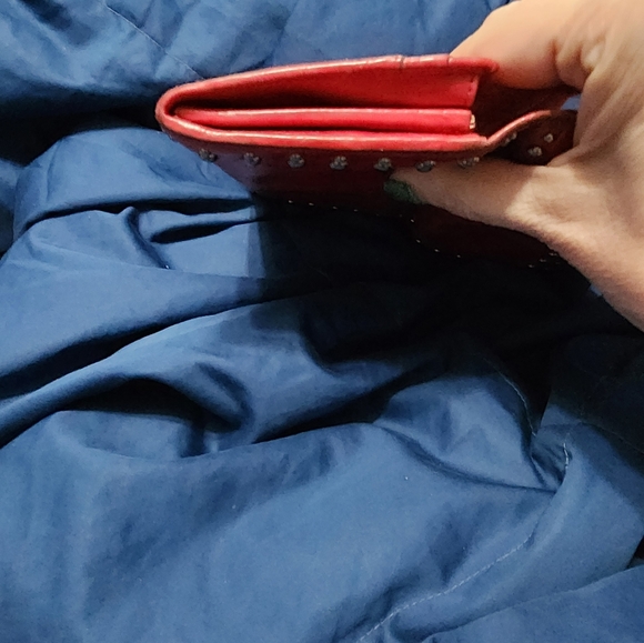 PRADA *RARE* NAPPA LEATHER STUDDED WALLET  GUC - Picture 8 of 8